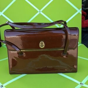 Holmes of Norwich Patent Leather Kelly Bag Purse